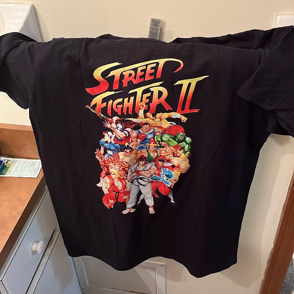 Black street fighter shirt